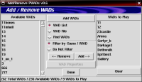 Add/Remove WADs showing a bunch of WADs added