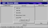 Add/Remove WADs Startup