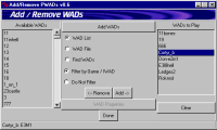 Add/Remove WADs showing a bunch of WADs added